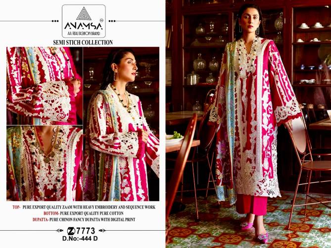 Anamsa 444 A To D Hit Colors Cotton Pakistani Salwar Suit Wholesale Shop In Surat
